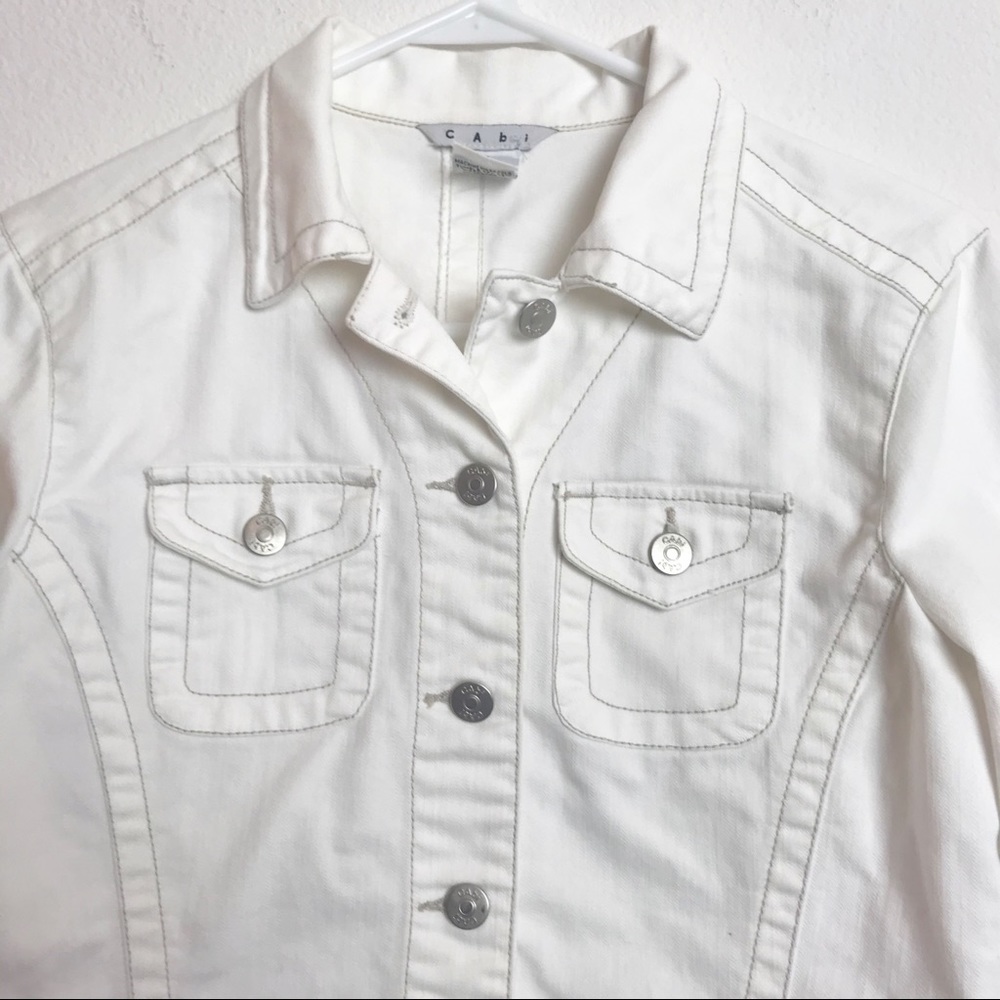 Cabi White Denim Jacket - Picture 2 of 6